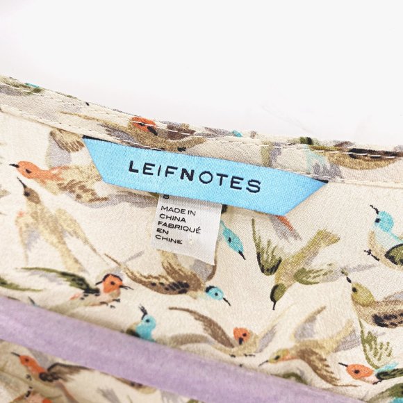 Leifnotes Side-Tied Sparrows Blouse - Picture 4 of 13